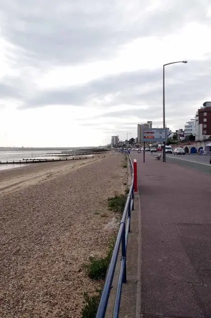 Photo of Southend Westcliff Bay, a swimming spot near Southend-on-Sea, Essex, eastern England.