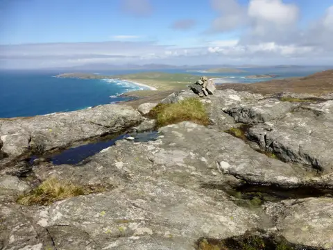 Photo of the Isle of Barra, an island in Na h-Eileanan Siar, the Scottish Highlands and Islands.