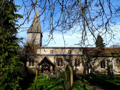 Photo of St Stephen's Church, a church near St Albans, Hertfordshire, eastern England.