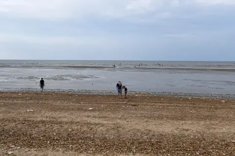 Photo of Hunstanton (Old Hunstanton), a swimming spot in Norfolk, eastern England.