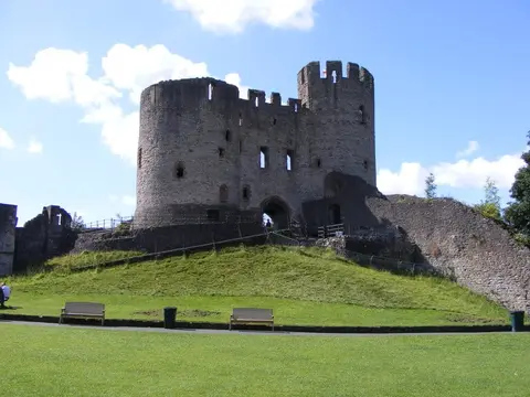 Photo of Dudley Castle, a ruined castle near Wolverhampton, the West Midlands, central England.