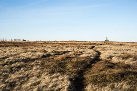 Photo: Burnhope Seat - Trig Point, a 747m hill near Nenthead in the North Pennines, County Durham, north east England.