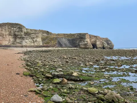 Photo: Nose's Point and Blast Beach, a viewpoint near Sunderland, County Durham, north east England.
