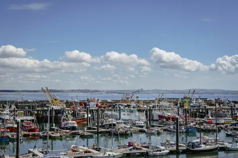 Photo of Newlyn, a village in Cornwall, south west England.