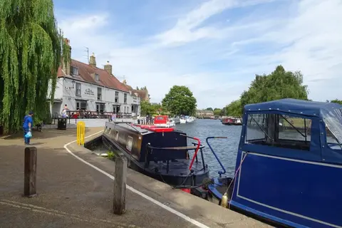 Photo of The Cutter Inn, a pub near Ely, Cambridgeshire, eastern England.