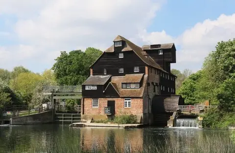 Photo of Houghton Mill, a watermill near Houghton (Houghton), Cambridgeshire, eastern England.