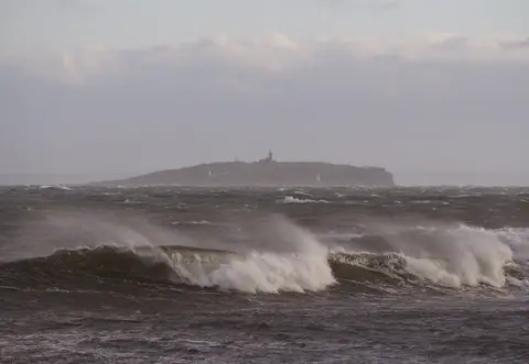 Photo of the Isle of May, an island in Fife, central Scotland.