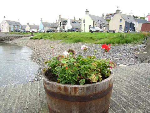 Photo of Sandend, a village in Aberdeenshire, north east Scotland.