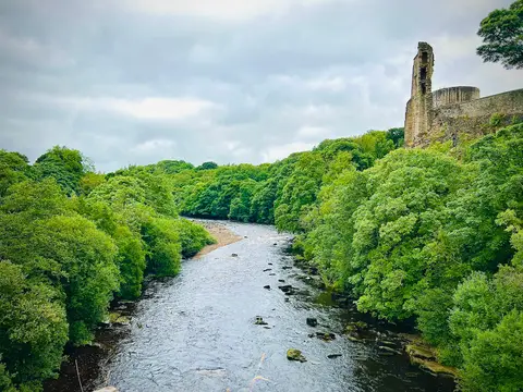 Photo of Barnard Castle, a ruined castle near Cotherstone, County Durham, north east England.