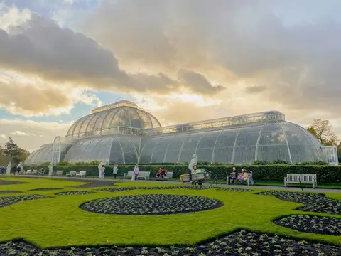 Photo of Kew Gardens, a Grade I registered house & garden near Richmond NLL, London, England.