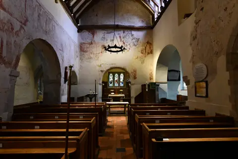 Photo of St John the Baptist, Little Missenden, a church in the Chilterns, Buckinghamshire, south east England.