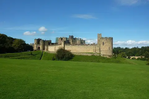 Photo of Alnwick, a village in Northumberland, north east England.