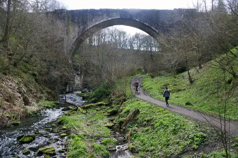 Photo of Causey Arch, a landmark near Chester-le-Street, County Durham, north east England.