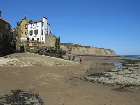 Photo of Robin Hoods Bay, a swimming spot near Robin Hood's Bay in the North York Moors, North Yorkshire, northern England.