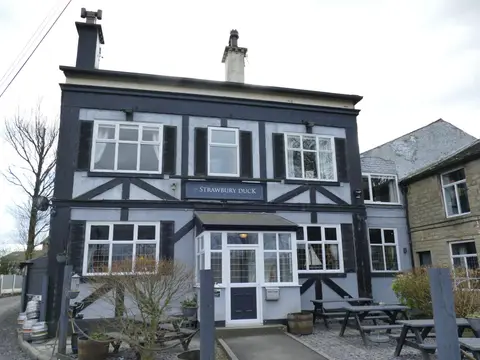 Photo of The Strawbury Duck, a pub near Entwistle, Lancashire, north west England.