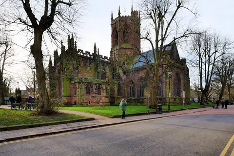 Photo of St Mary's Church (Nantwich), a church in Cheshire, north west England.