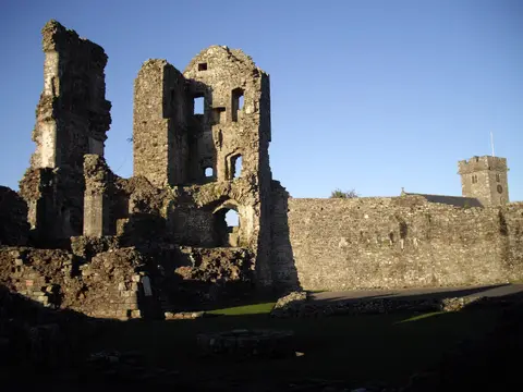 Photo of Castell Coety, a ruined castle near Merthyr Mawr, Bridgend, south east Wales.