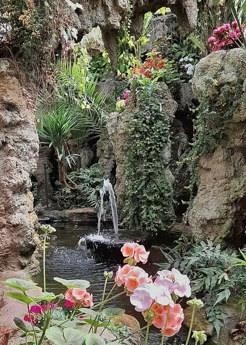 Photo of Dewstow Gardens and Grottoes, a garden near Caerwent, Monmouthshire, south east Wales.