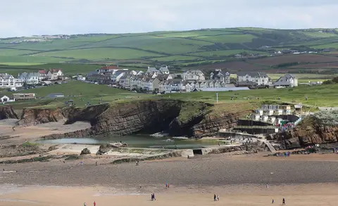 Photo of Bude Sea Pool, a sea pool near Morwenstow, Cornwall, south west England.