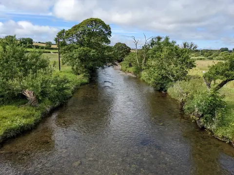 Photo of the River Ehen, a 19-mile river running from Ennerdale Water to Irish Sea at Sellafield, north west England.
