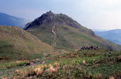 Photo: Helm Crag, a 405m Lake District fell near Grasmere, Cumbria, north west England.
