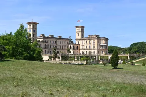 Photo of Osborne House, a Grade II* registered house & garden near Cowes, the Isle of Wight, south east England.