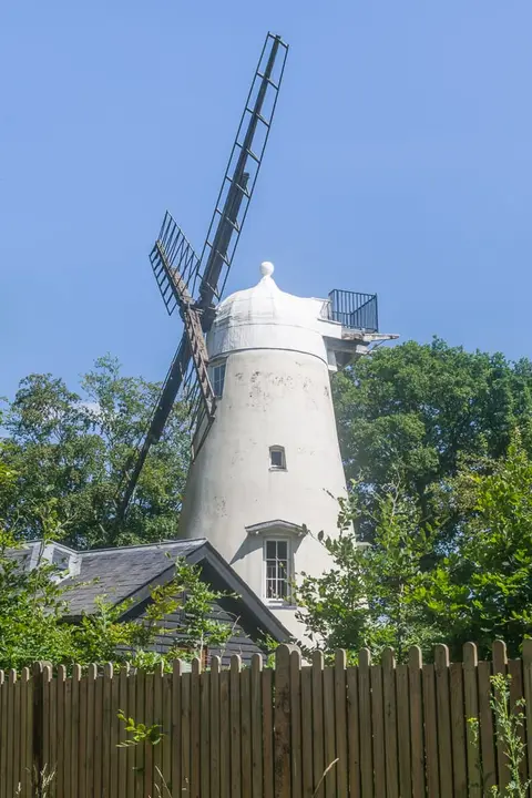 Photo of Ewhurst Windmill, a windmill in Surrey, south east England.