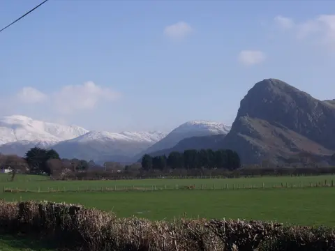 Photo of Bird Rock, a rock formation near Llwyngwril in Eryri, Gwynedd, north Wales.