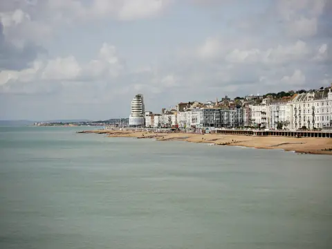Photo of St Leonards, a swimming spot near Hastings, East Sussex, south east England.