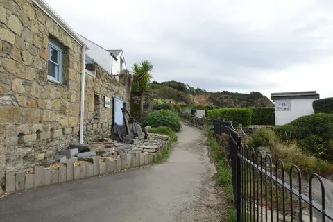 Photo of Charlestown, a swimming spot near Mevagissey, Cornwall, south west England.