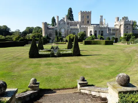 Photo of Elton Hall & Gardens, a Grade II* registered house & garden near Fotheringhay, Cambridgeshire, eastern England.