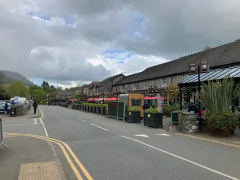 Photo of Betws-y-Coed, a village in Eryri, Conwy, north Wales.