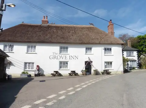 Photo of The Grove Inn, a pub near Kings Nympton, Devon, south west England.