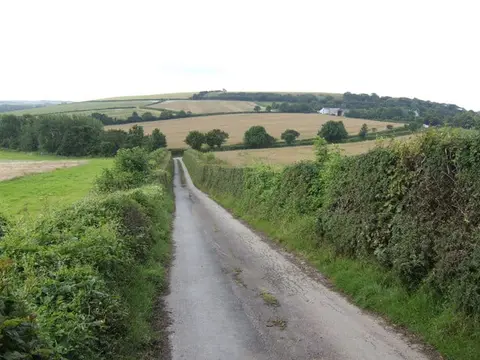 Photo of Erth Barton and Erth Island, a nature reserve near Cawsand and Kingsand in the Tamar Valley, Cornwall, south west England.