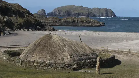 Photo of Bosta Iron Age House, a visitor attraction near Great Bernera, Na h-Eileanan Siar, the Scottish Highlands and Islands.