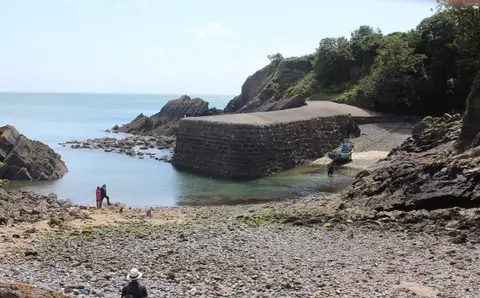 Photo of Stackpole Quay, a landmark in Pembrokeshire, south west Wales.