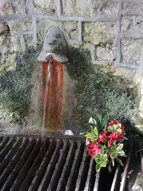 Photo of Chalice Well, a visitor attraction near Glastonbury, Somerset, south west England.