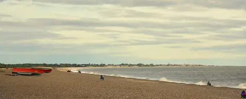 Photo of the coast at Dunwich Heath, Suffolk, eastern England.