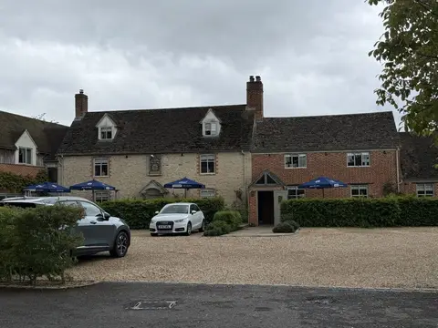 Photo of The Harcourt Arms, a pub near Stanton Harcourt, Oxfordshire, south east England.