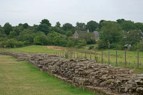 Photo of Heddon-on-the-Wall, Hadrian's Wall, a frontier wall near Wylam, Northumberland, north east England.