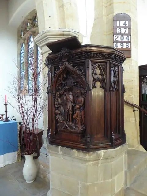 Photo of St Mary and St Nicholas, Etchingham, a church in the High Weald, East Sussex, south east England.