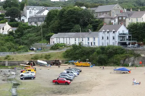 Photo of Aberporth, a village in Ceredigion, mid Wales.