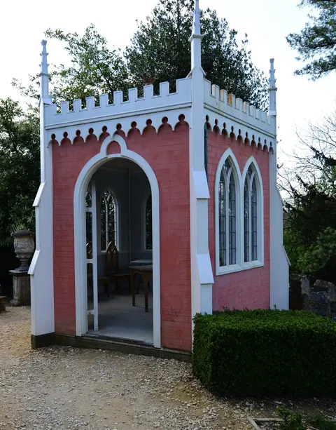 Photo of Painswick Rococo Garden, a Grade II* registered house & garden in the Cotswolds, Gloucestershire, south west England.