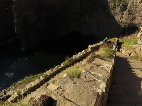 Photo: Whaligoe Steps, a viewpoint near Lybster, Highland, the Scottish Highlands and Islands.