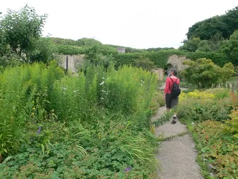 Photo of Dunraven Walled Gardens, a folly near Ogmore-by-Sea, the Vale of Glamorgan, south east Wales.
