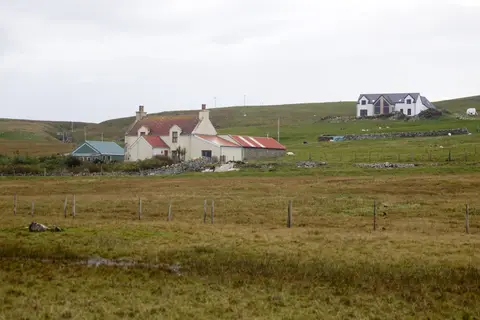 Photo of Cullivoe, a village in the Shetland Islands, the Scottish Highlands and Islands.