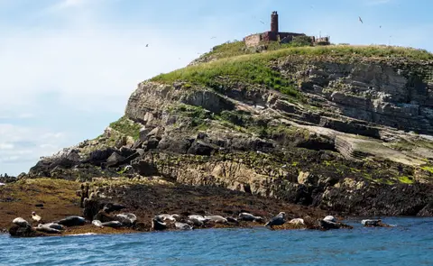Photo of Puffin Island, an island in Anglesey, north Wales.