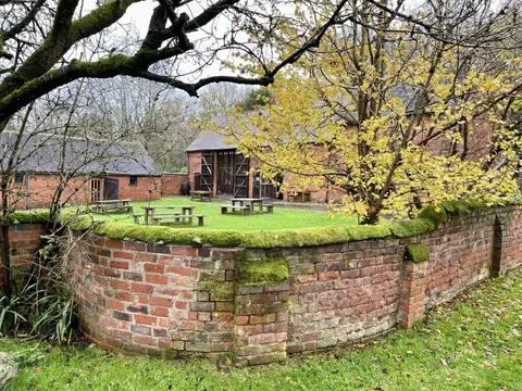 Photo of Moseley Old Hall, a house & garden near Wolverhampton, Staffordshire, central England.
