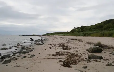 Photo of Kildonan Beach, a beach near Whiting Bay, North Ayrshire, southern Scotland.