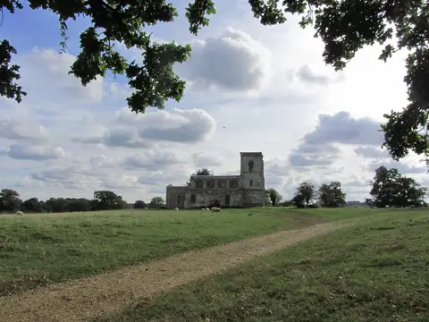 Photo of St Mary the Virgin, Fawsley, a church in Northamptonshire, central England.